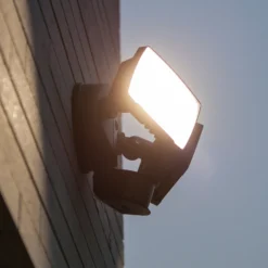 Foco de exterior con sensor LED CHIMERA, negro, 2 luces, IP54