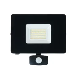 Foco de exterior LED Faedo 3, sensor, negro, 50W