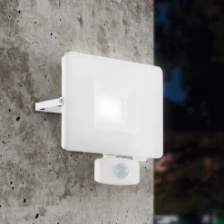 Foco de exterior LED Faedo 3, sensor, blanco, 30W