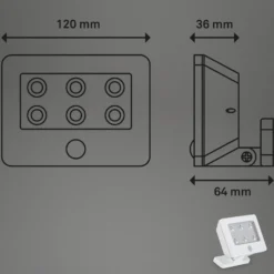 Foco de exterior LED Kollig con sensor IP54 blanco