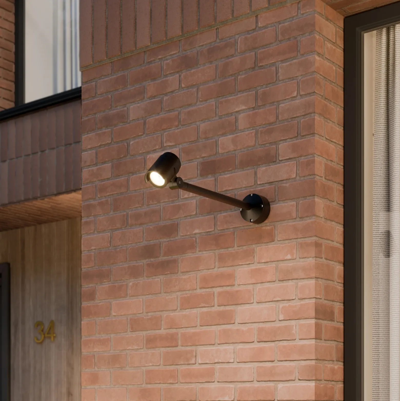 Foco de exterior Lucande LED Beatrix, 58 cm, antracita, aluminio