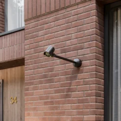 Foco de exterior Lucande LED Beatrix, 58 cm, antracita, aluminio