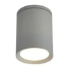 Foco de exterior Lucande Minna, plateado, 14 cm, IP54, E27