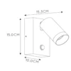 Foco de pared de exterior Taylor Sensor, 1 luz negro