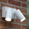 Foco de pared de exterior Taylor Sensor, 2 luces blanco