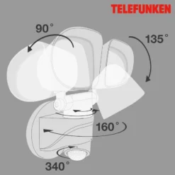 Foco de pared exterior con sensor LED Bilbao 2 luces blanco