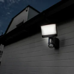 Foco de pared exterior con sensor LED SUNSHINE, 25 cm, gris oscuro, IP54