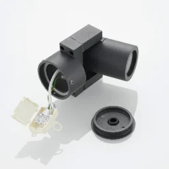 Foco de pared exterior Lucande Kavuna, redondo, antracita, IP54