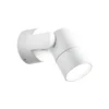 Foco de pared exterior Skiros, IP55, blanco