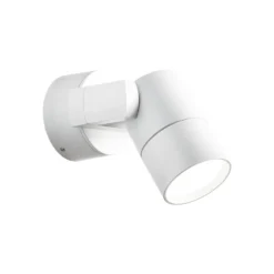 Foco de pared exterior Skiros, IP55, blanco