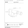 Foco de pared para exterior Taylor Sensor, 2 luces negro