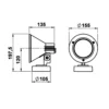 Foco de pared 643S, negro, IP54, E27, aluminio, orientable