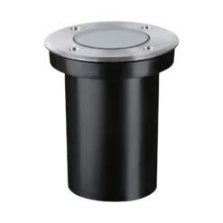Foco de suelo LED empotrable Paulmann 94732, Ø 11 cm, acero inoxidable, IP65