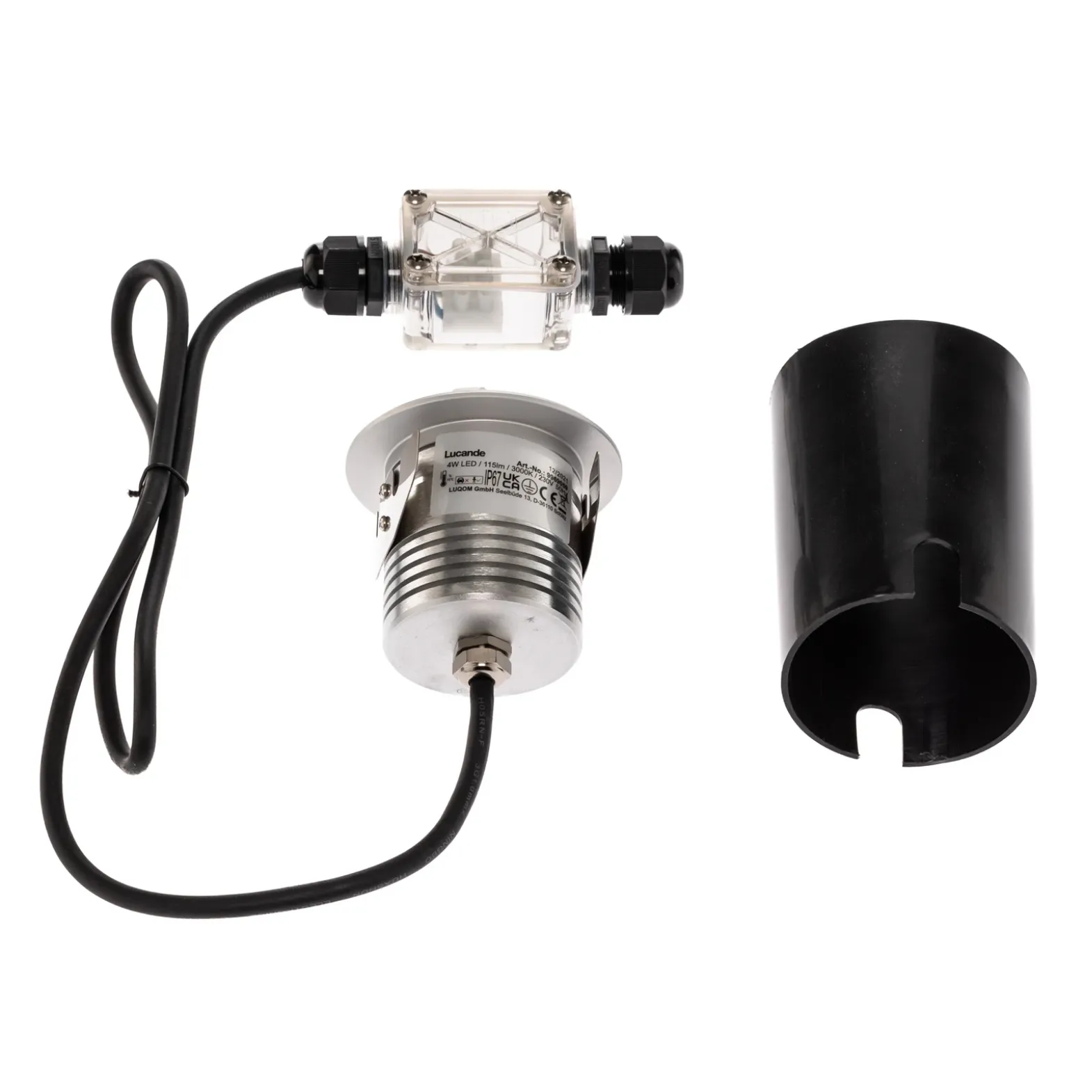 Foco de suelo LED empotrado Anina de aluminio