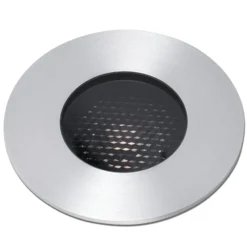Foco empotrable LED básico, color níquel, Ø 9 cm, aluminio/acero inoxidable