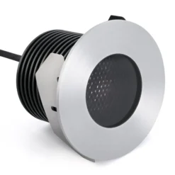 Foco empotrable LED básico, color níquel, Ø 9 cm, aluminio/acero inoxidable