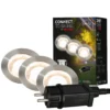 Foco empotrable LED 3912032 IP67 12 V, kit de inicio de 3 unidades, Ø 3 cm,
