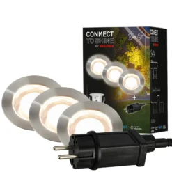 Foco empotrable LED 3912032 IP67 12 V, kit de inicio de 3 unidades, Ø 3 cm,