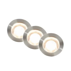 Foco empotrable LED 3912032 IP67 12 V, kit de inicio de 3 unidades, Ø 3 cm,