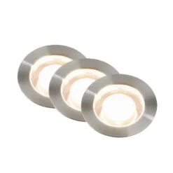 Foco empotrable LED 3915032 IP67 12 V, 3 unidades, 4,5 cm, acero inoxidable