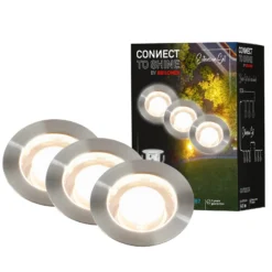 Foco empotrable LED 3915032 IP67 12 V, 3 unidades, 4,5 cm, acero inoxidable