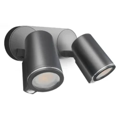 Foco exterior con sensor inteligente STEINEL One SC de 2 luces, color