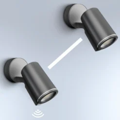 Foco exterior con sensor inteligente STEINEL One SC, color antracita, IP44