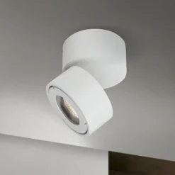 Foco exterior Harvey LED, blanco, Ø 10 cm, aluminio fundido a presión
