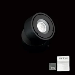 Foco exterior Harvey LED, negro, Ø 10 cm, aluminio fundido a presión