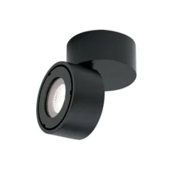 Foco exterior Harvey LED, negro, Ø 10 cm, aluminio fundido a presión