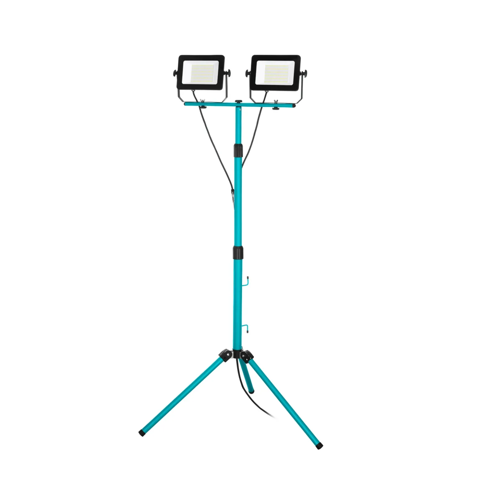 Foco exterior LED Avelar, negro/turquesa, altura 193 cm, metal