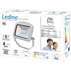Foco exterior LED Charlottenburg plata 10W 3.000K