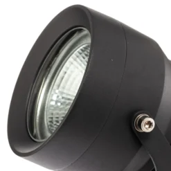 Foco exterior LED Irina, juego de 3, piqueta, enchufe, gris
