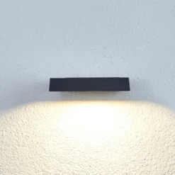 Foco exterior LED Lucande Maica, antracita, orientable, IP65
