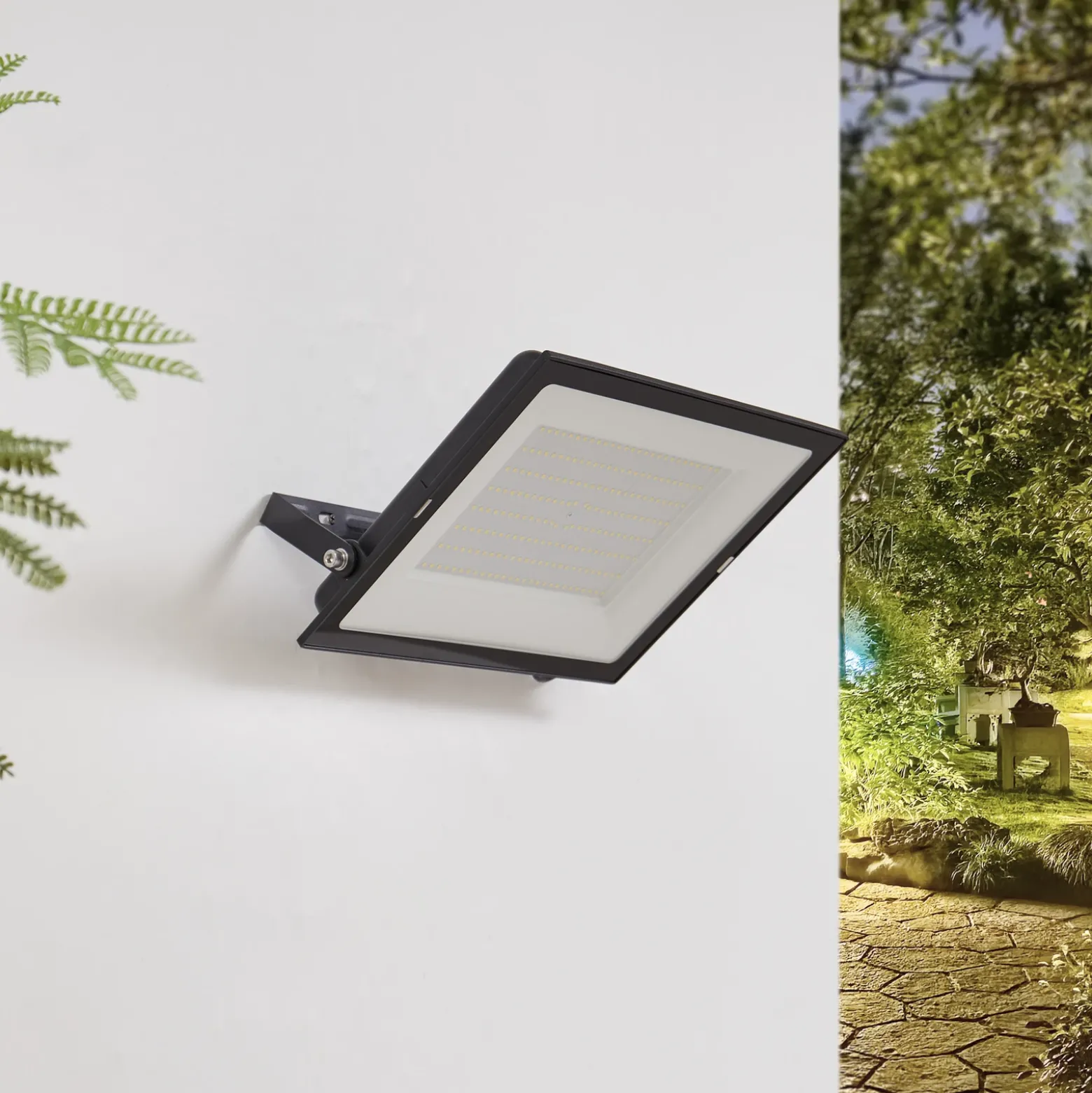 Foco exterior LED Maikel de Prios, 200 W, 16 000 lm, metal