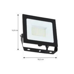 Foco exterior LED Maikel de Prios, 50 W, 4000 lm, metal