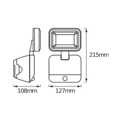 Foco exterior LED OSRAM DOUBLE 1 luz negro Sensor Batería