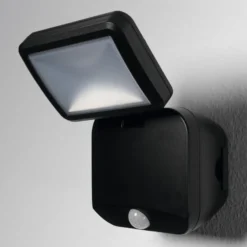 Foco exterior LED OSRAM DOUBLE 1 luz negro Sensor Batería