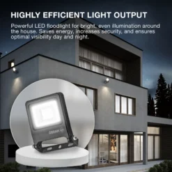 Foco exterior LED OSRAM ENDURA FLOOD, blanco 30 W 3000 K IP65