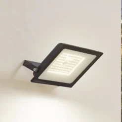 Foco exterior LED PRIOS Maikel, 100 W, 8000 lm, metal