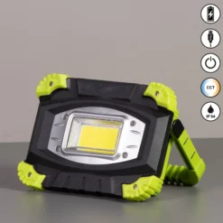 Foco exterior LED recargable 850947, negro/verde, longitud 17 cm