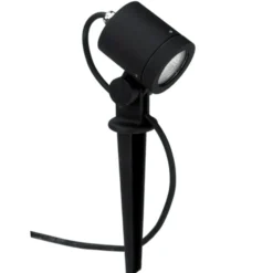 Foco exterior 626, negro, orientable, pincho de suelo