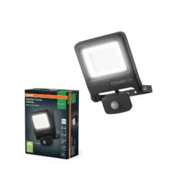 Foco exterior OSRAM ENDURA FLOOD, gris, sensor 50 W 840 IP44