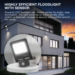 Foco exterior OSRAM ENDURA FLOOD, blanco, sensor 30 W 830 IP44