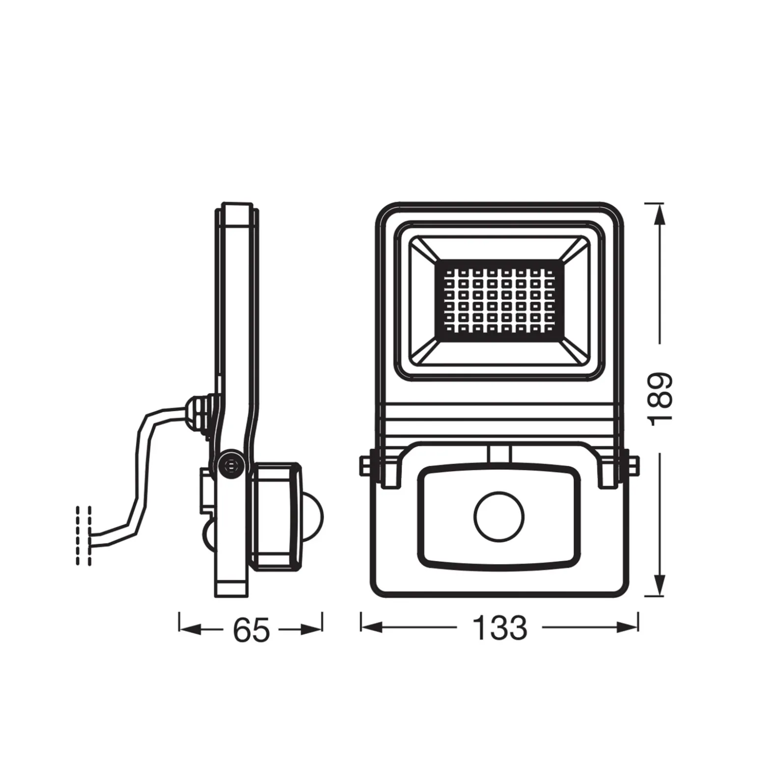 Foco exterior OSRAM ENDURA FLOOD, blanco, sensor 30 W 830 IP44
