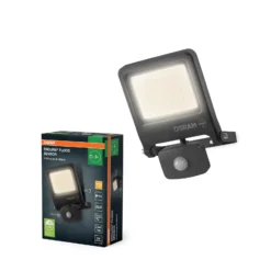 Foco exterior OSRAM ENDURA FLOOD, gris, sensor 30 W 830 IP44