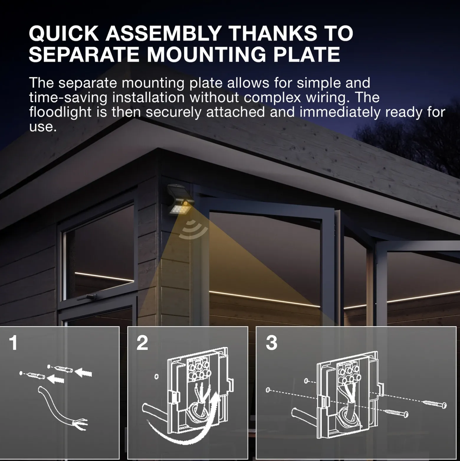 Foco exterior solar ENDURA de OSRAM, 30 W, sensor, 4000 K, IP65