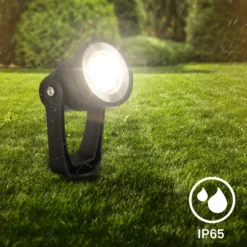Foco LED con piqueta 3918035 Juego de inicio de 3 unidades de 12 V, negro, Ø 5