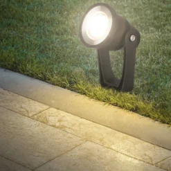 Foco LED con piqueta 3918035 Juego de inicio de 3 unidades de 12 V, negro, Ø 5