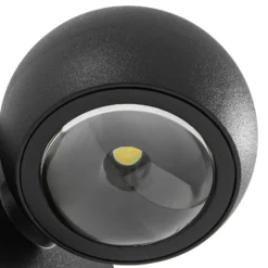 Foco LED de exterior Lindby Focra, negro, 2 luces, CCT, IP54